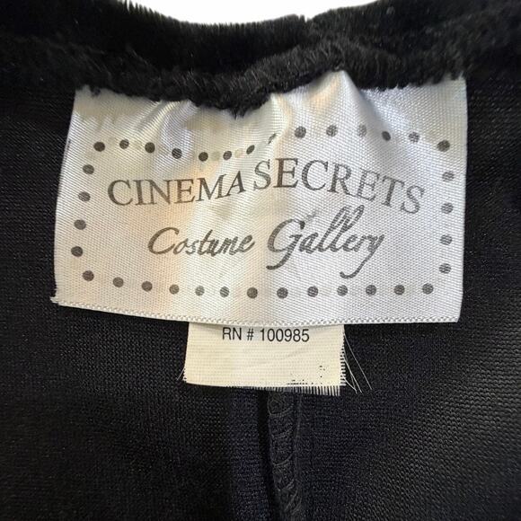 Vintage Roaring 20's Flapper Great Gatsby Black Velvet Gold Dress SZ XS Cosplay - Picture 8 of 16